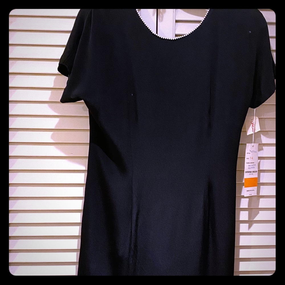 NWT-Donna Ricco Saks Fifth Ave.-Blk Cocktail Dress